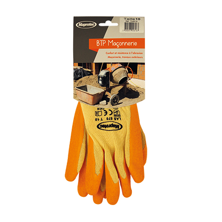 GANTS BTP MACONNERIE AVEC CAVALIER T10