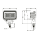 PHARE DE TRAVAIL RECTANGLE 2 LED 3200LM LARGE