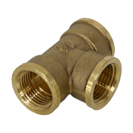 RACCORD T LAITON FEMELLE 3/8''