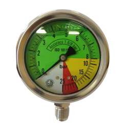 MANOMETRE ECH. DILATEE D63 0/8/25B FIXATION PERIPHERIQUE