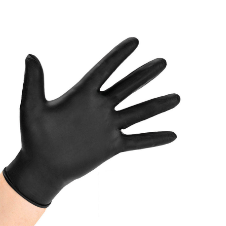 BOITE DE 100 GANTS JETABLES NITRILE NOIR TAILLE L
