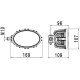 PHARE DE TRAVAIL OVALE 100 8 LED 1700LM LARGE LAT.THERM.DT