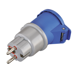 ADAPTATEUR MALE 16A VERS FEMELLE IEC 16A 2P+T 230V