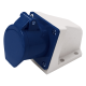 PRISE MURALE INCLINEE CEE IEC IP44 - 16A 2P+T 230V