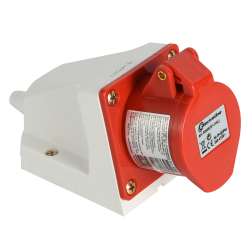 PRISE MURALE INCLINEE CEE IEC IP44 - 16A 3P+T 380V