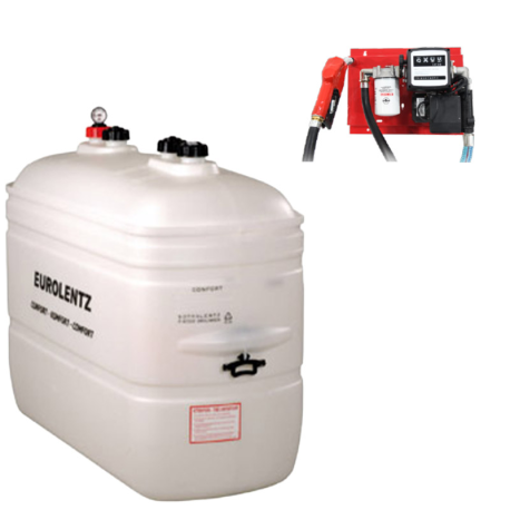 CUVE 1000L PEHD BLANC AVEC STATION 60L/MIN GO&PRO