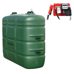 CUVE EXTERIEURE 1500L PEHD VERT AVEC STATION 60L/MIN GO&PRO