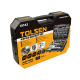 COFFRET CLIQUET 1/4 & 1/2 45 PIECES TOLSEN