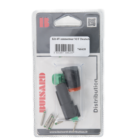 KIT CONNECTEUR ETANCHE DEUTSCH M/F 2mm² 4 VOIES
