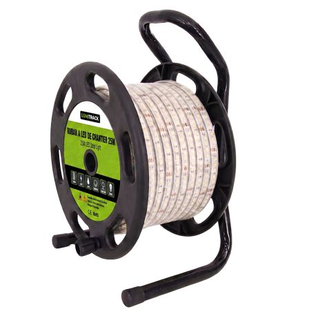 RUBAN A LED DE CHANTIER 25M 230V AVEC ENROULEUR