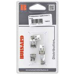 5 CONNECTEURS RAPIDES LEVIER CABLE SOUPLE 2 TROUS