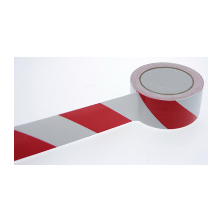 ADHESIF PVC DANGER ROUGE/BLANC 50MM x 33M