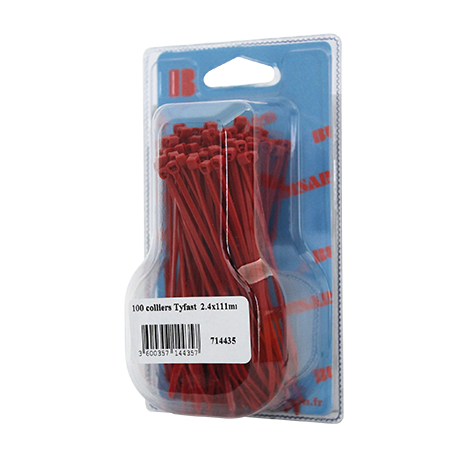 100 COLLIERS 2.4X111MM ROUGE