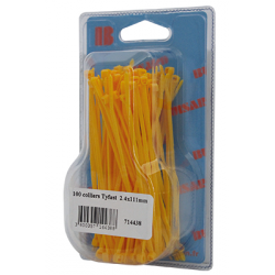 100 COLLIERS 2.4x111MM JAUNE