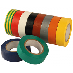 ASSORTIMENT 10 ROULEAUX PVC COULEUR ISOLANT 15MMx10M