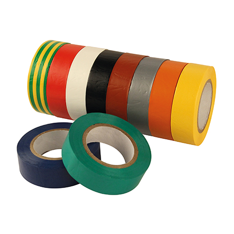 ASSORTIMENT 10 ROULEAUX PVC COULEUR ISOLANT 15MMx10M