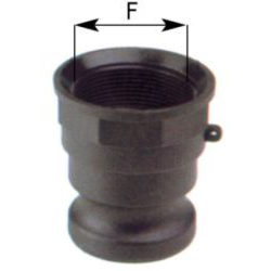 1/2 RACCORD À CÂME MALE/FILETAGE FEMELLE 3"