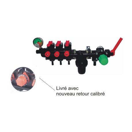 GROUPE DE VANNE MANUELLE 4 VOIES AVEC RC MODULABLE 20BARS