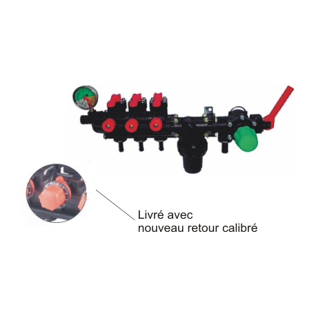 GROUPE DE VANNE MANUELLE 5 VOIES AVEC RC MODULABLE 20BARS